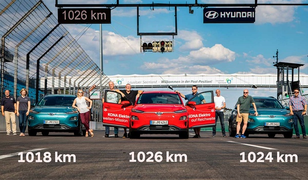Hyundai Kona: больше 1000 км без подзарядки