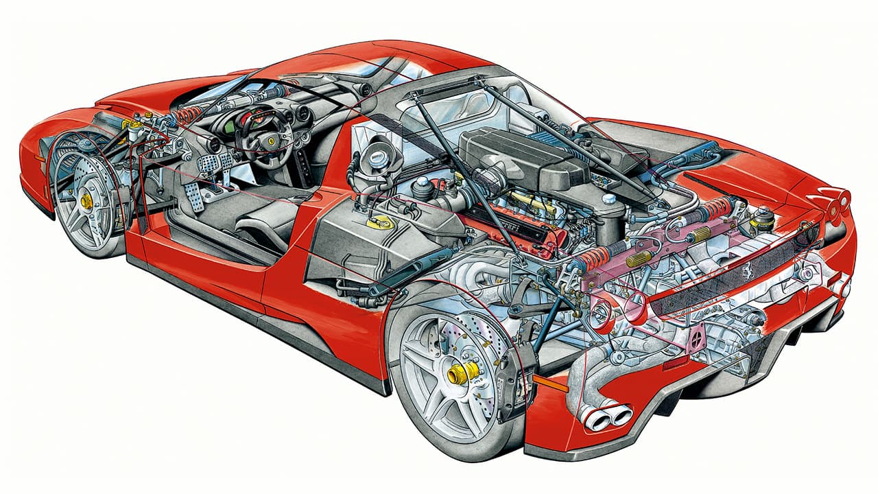 Ferrari 166 Cutaway