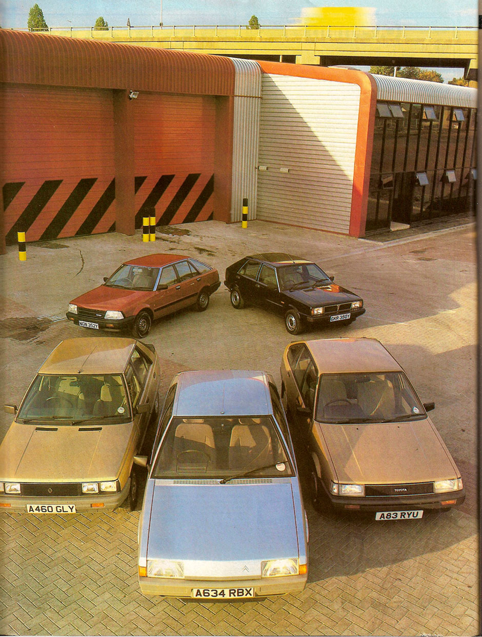 Тест Toyota Corolla, Citroen BX, Datsun Stanza, Lancia Delta и Renault 11  GTX